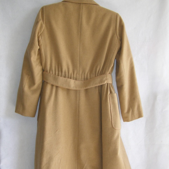 Reposh Vintage Fleurette 100% Camel Hair Long Coat belted - Picture 7 of 7